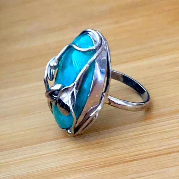 SSP India Jewelry - $79  Estate Fashion Ring   Sterling Silver   Marked ID  925 SSP   Size 10 & 1/4